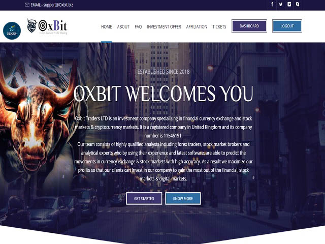 Oxbit Traders LTD screenshot