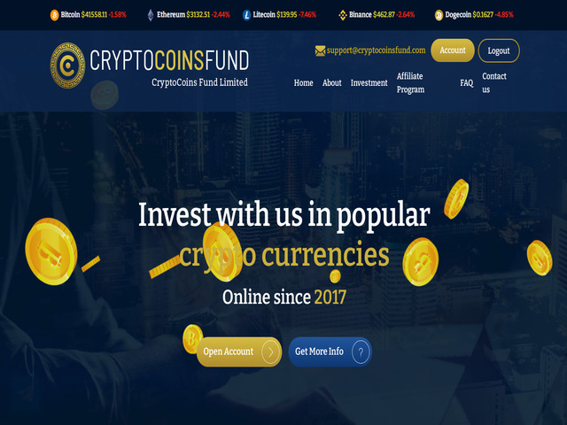 Cryptocoinsfund screenshot