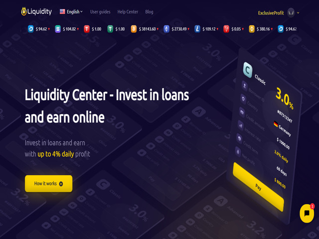 Liquidity Center screenshot